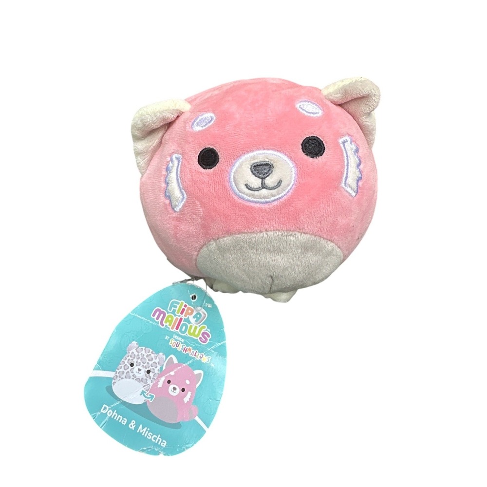 Squishmallows Flip-A-Mallows 5 Inch Dohna Leopard Mischa Red Panda Plush Toy